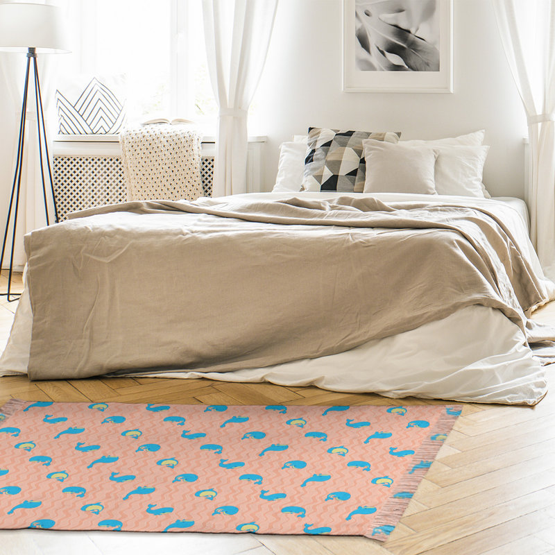 Brun baleines Tapis décoratif, non