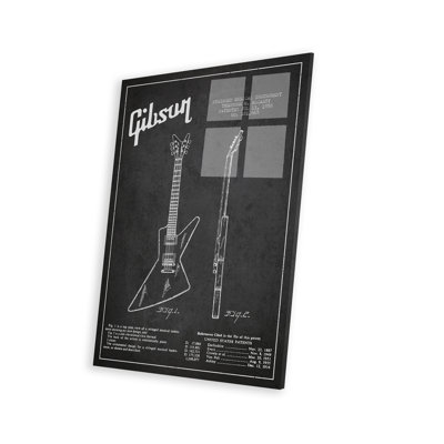 " Gibson Electric Guitar Patent Blueprint " by Aged Pixel