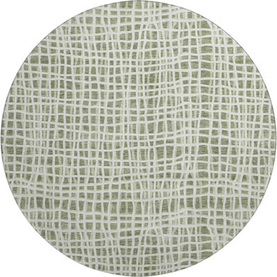 Premium Machine Washable Prisco Green Rug