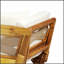 Lit de jour en bois d'acacia durable avec siège à lattes, bordure croisée et revêtement imperméable pour une utilisation polyvalente-362425176-362425172