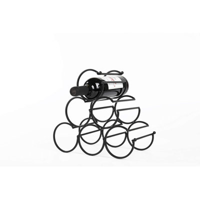 Rhineland 6 Bottle Wine Bottle Rack in Black