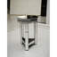 2 tables octogonales en miroir avec cristaux, décor argenté, pour le salon, la chambre à coucher, les petits espaces, l 13,8 po x P 13,8 po x H 21 po, remplisseur acrylique, structure café argenté stable, finition brillante, + verre