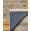 Girvin Yellow Oriental Machine Printed Cotton Polyester Area Rug-23747459