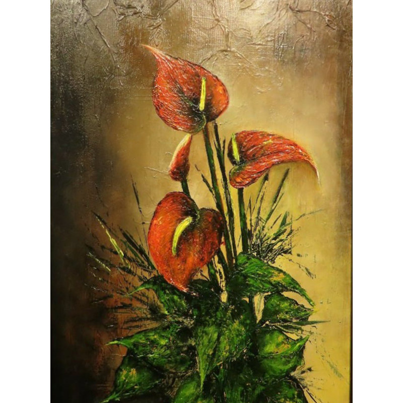 Fleurs Anthurium | Acrylique sur toile | Par Jolly Sharma
