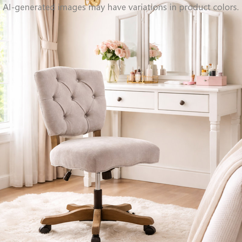 Baden Upholstered Task Chair, Milk Tea Brown