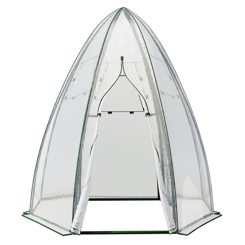 Small Hexagonal Hobby Greenhouse for Home Garden Enthusiasts