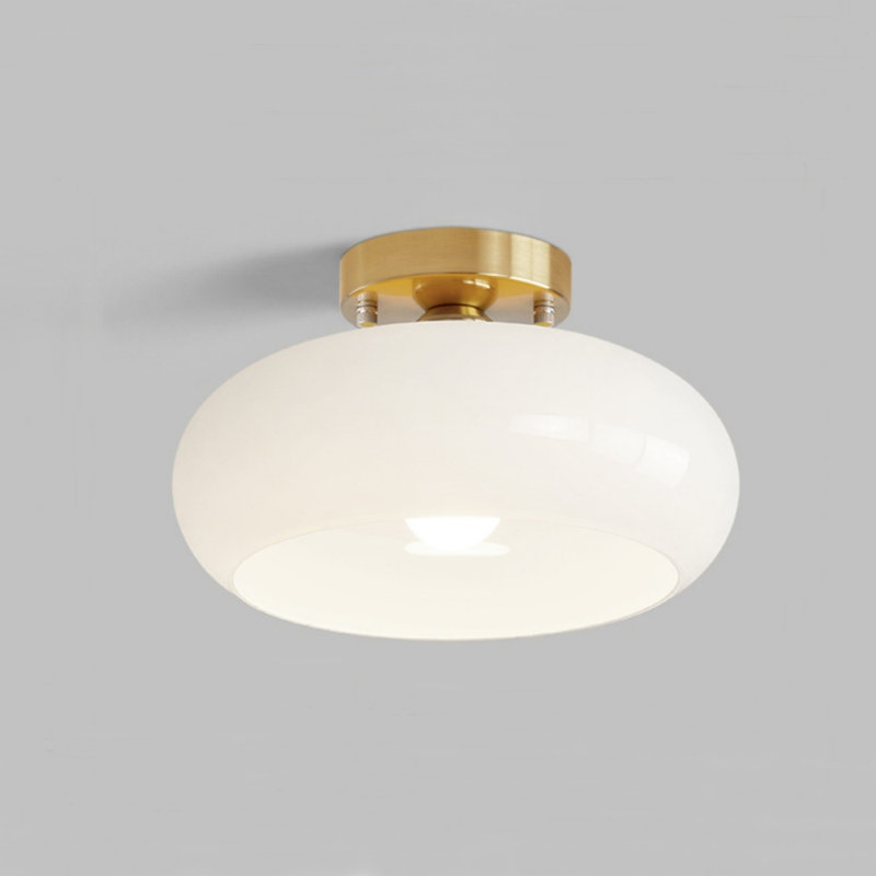 Dorrie Glass Flush Mount, White