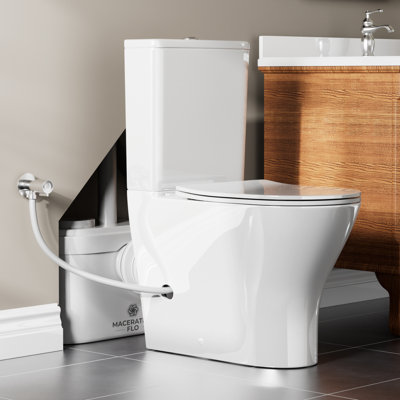 Système de toilette MaceratingFlo ARES 750W, cuvette allongée 18 ", évent AC double usage