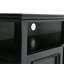 Meuble télé Amherst de 54 po de largeur en bois massif noir pour téléviseur de 60 po ou moins