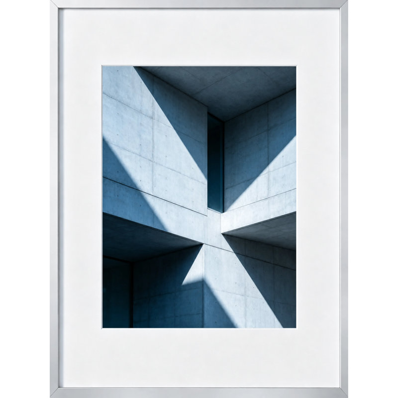 Cadre photo moderne en métal 2 pièces, Argent, 16 po x 20 po