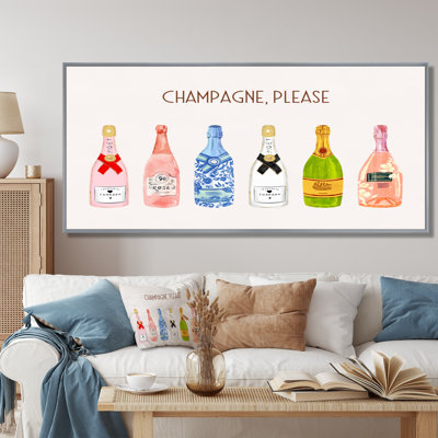 Champagne, veuillez Happy Hour - Champagne, art mural