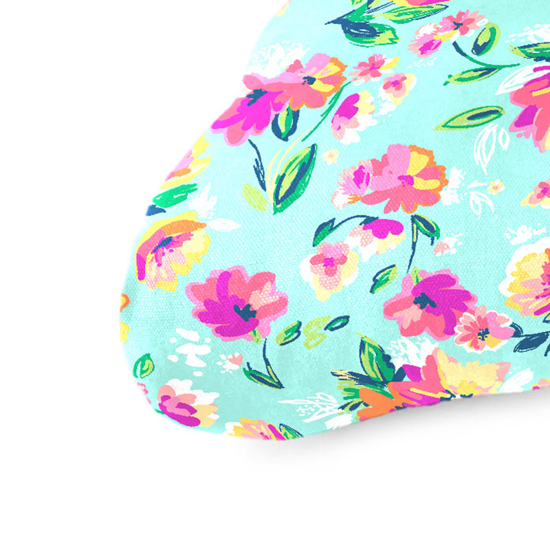 Sunbrella 44" x 18" Contoured Outdoor Wicker Bench Cushion, Camryn Vibrant