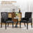 Tufted Upholstered High Back Dining Armchair, Faux Leather-1544929074