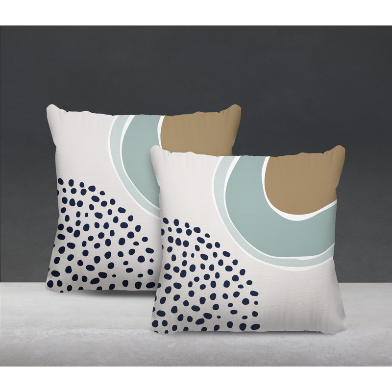 Jeté carré en polyester / mélange de polyester intérieur / extérieur, L 19 po x H 19 po, Gris