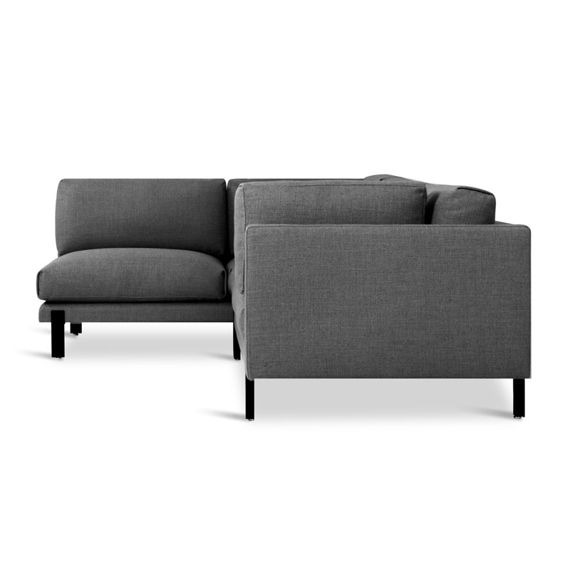 Silverlake Sectional, Andorra Pewter Performance Basketweave, Left Hand Facing