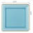The Edge Collection Elegant Transparent Blue with Gold Rim Square Dinner Tableware COMBO Set-1434256788