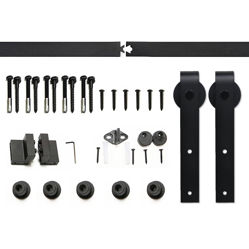 Ensemble de quincaillerie pour porte de grange coulissante simple 79,2 po