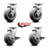 4 Piece Thermoplastic Rubber Caster Set