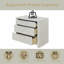 Table de chevet beige, aucun assemblage requis