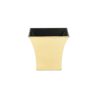 5" Gold Recycled Plastic Indoor Outdoor Square Pot Planter