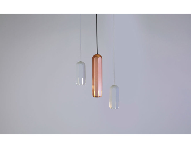 Brixton 1 - Light LED Pendant, 8" H x 1.75" W x 1.75" D, Copper