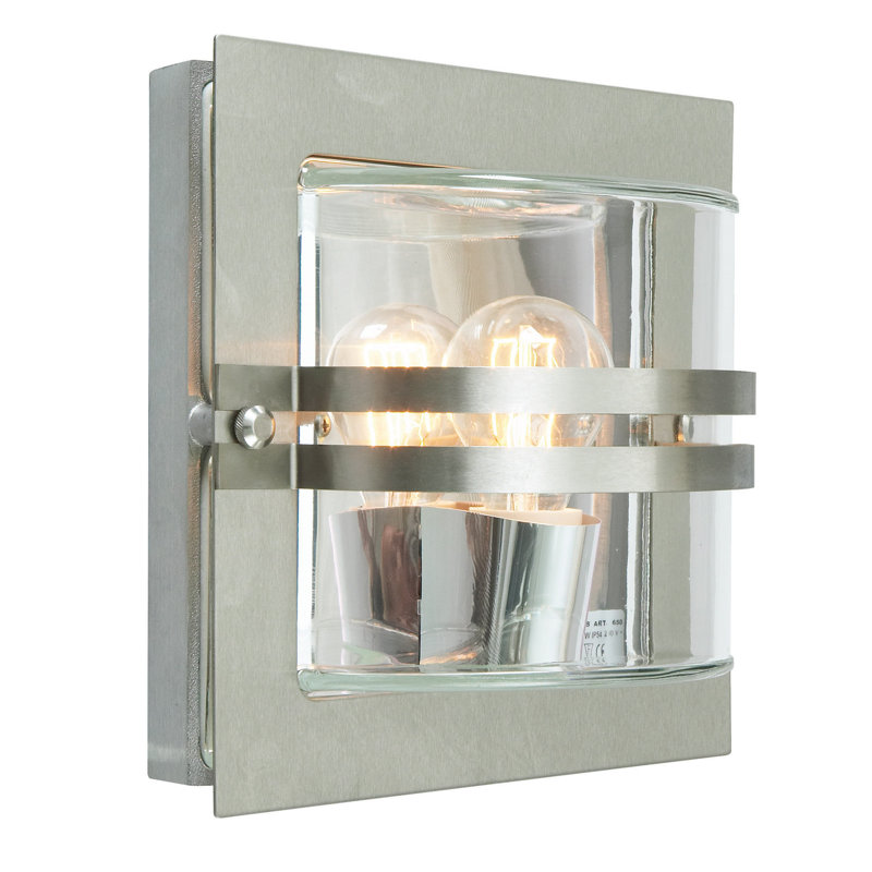 Parrott Outdoor Bulkhead Light, Stainless Steel, Frosted