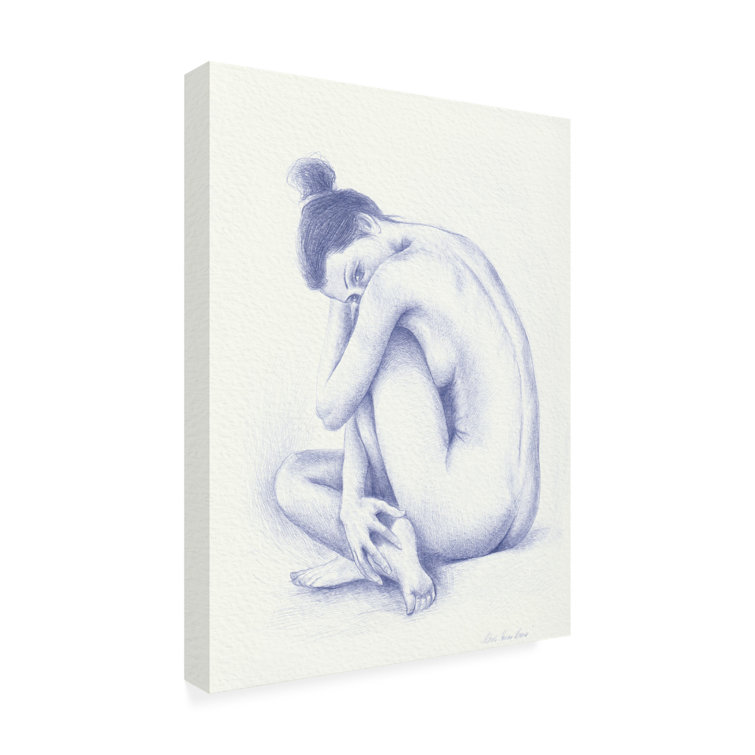 Original painting on Linen Canvas, Figurative Nude on Linen Canvas