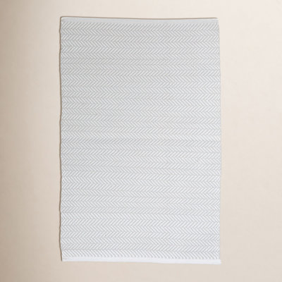 Herringbone Pearl Hand-Woven Outdoor Rug