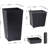 30 Inch Tall Rectangular Planters Set of 2, with Drainage Holes&Water Level Monitor&Wheels-108841106