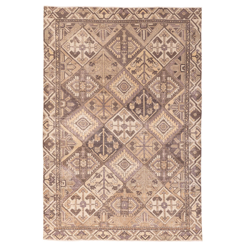 Tapis brun Antalya Vintage 6 pi 8 po x 9 pi 10 po
