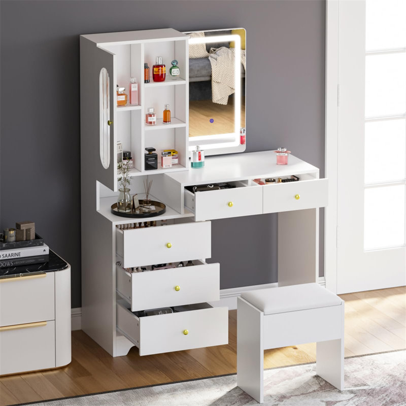 Christlyn Dressing Table with Mirror