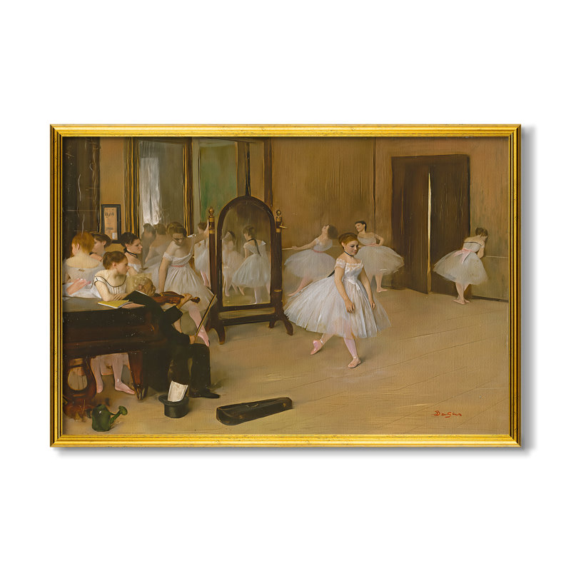 La classe de la danse, c. 1870 - Edgar Degas - Toile encadrée sur mesure, 24x34 INNER SIZE, Framed Canvas