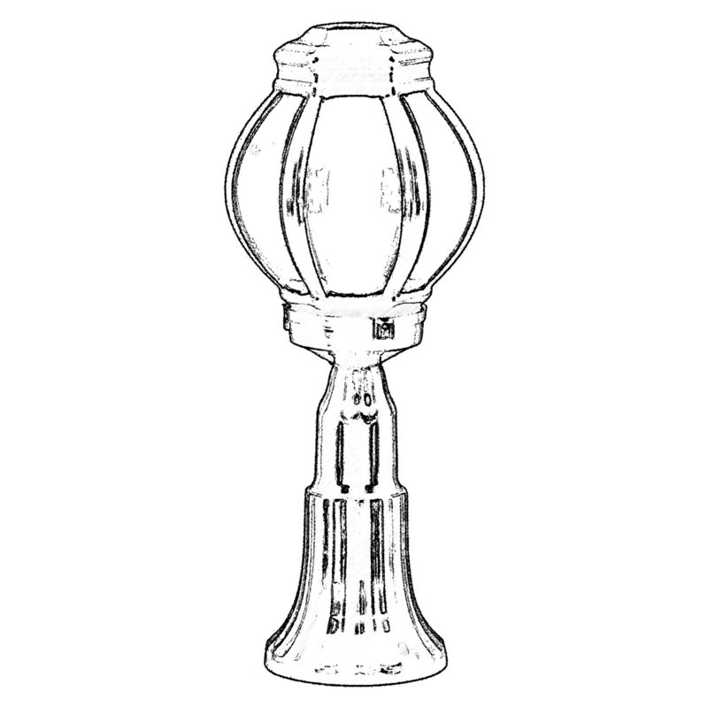 Tête de lanterne câblée 1 lumière H 19 po Aarjan