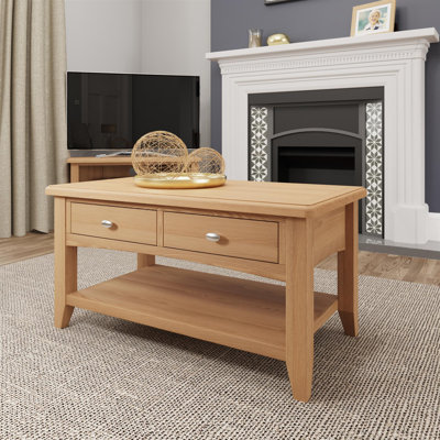 Gabon Solid Wood Coffee Table with Storage