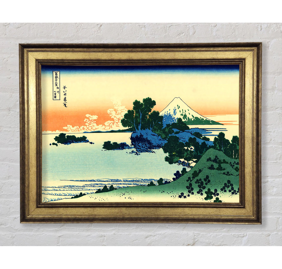 Hokusai Shichiri Strand in der Provinz Sagami - Einzelner Bilderrahmen Kunstdrucke