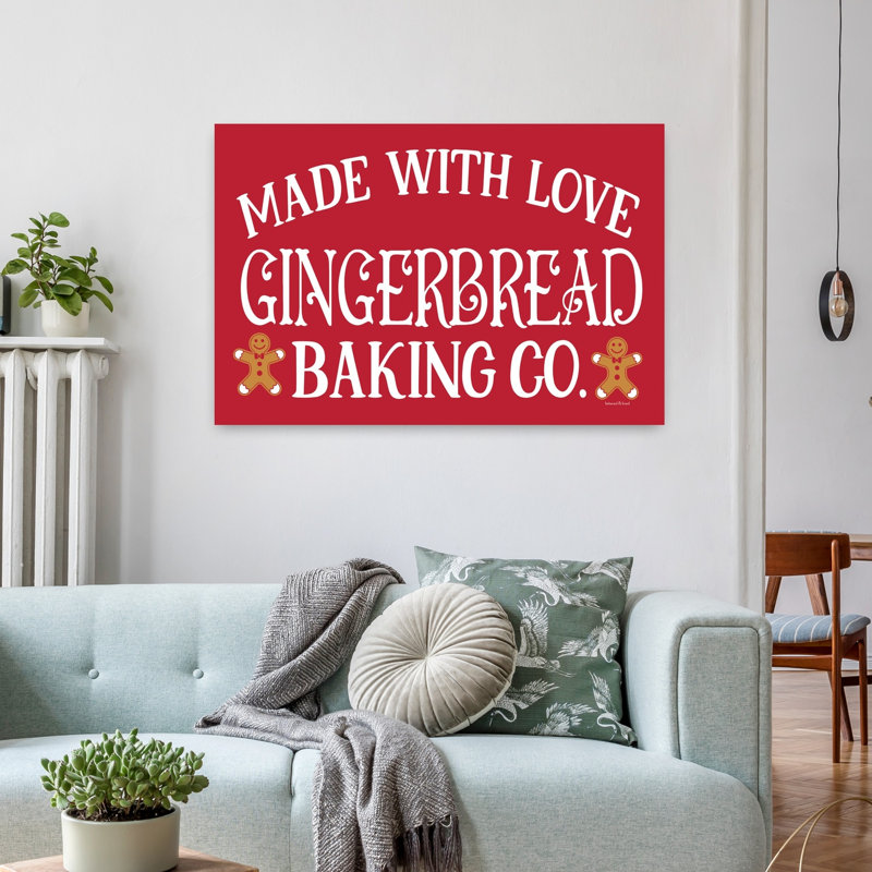 Gingerbread Bake Co., art contemporain abstrait, H 24 po x l 36 po