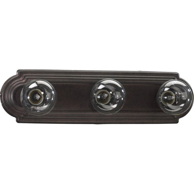 Barre d’éclairage de salle de bain 3 lumières Brockett, Sienna grillée