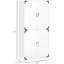 Armoire 4 portes avec tablettes de rangement pour garde-manger, blanc industriel pour la cuisine, la chambre à coucher, le salon, le vestibule et la tablette