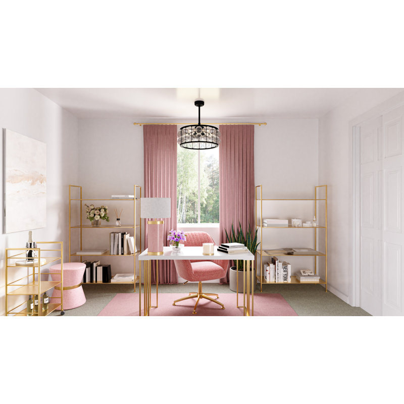 Jadan 4-Light Fan Light, Matte Black, Matte Black