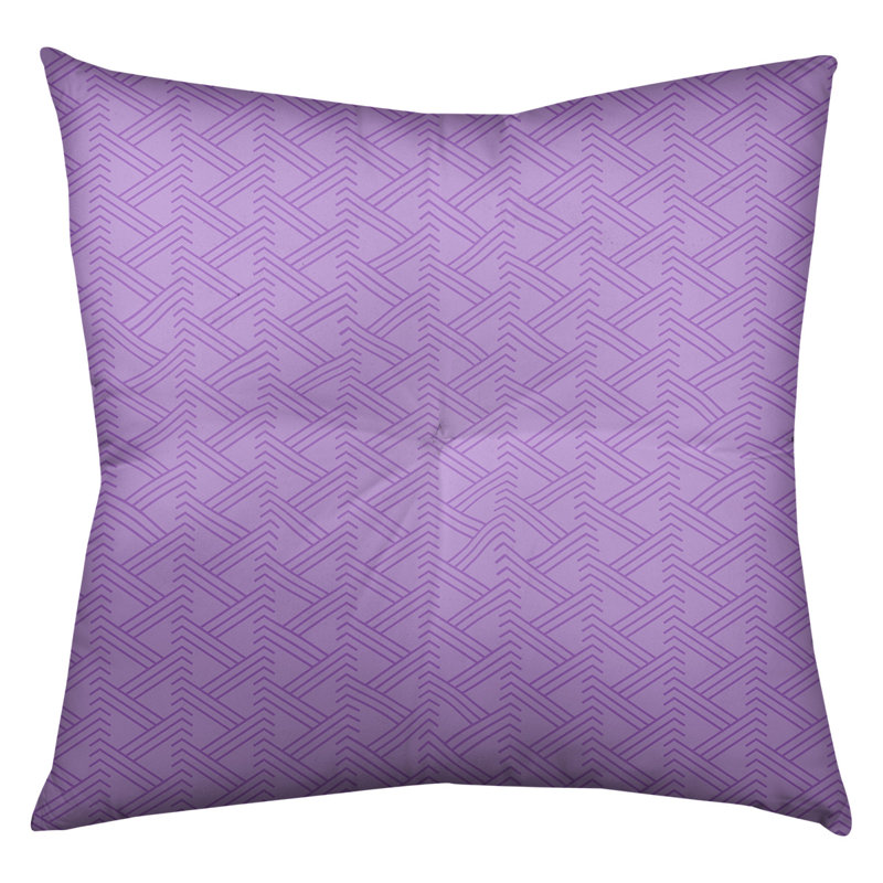 Coussin de sol zig zag classique, 26 po x 26 po, Violet clair