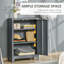 Armoire de rangement industrielle en acier avec tablettes de rangement