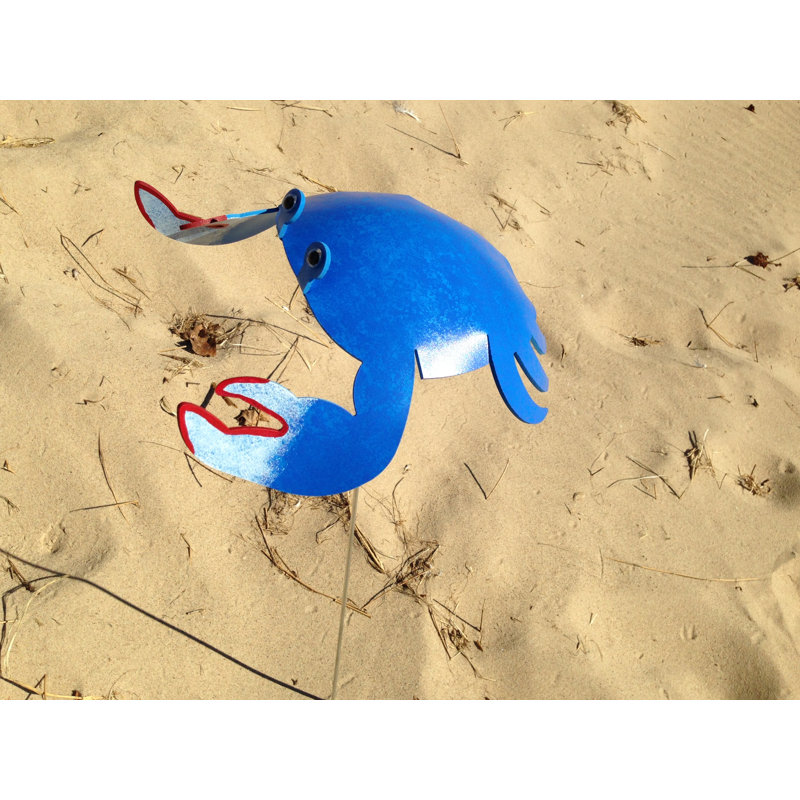 Art de jardin crabe, Bleu