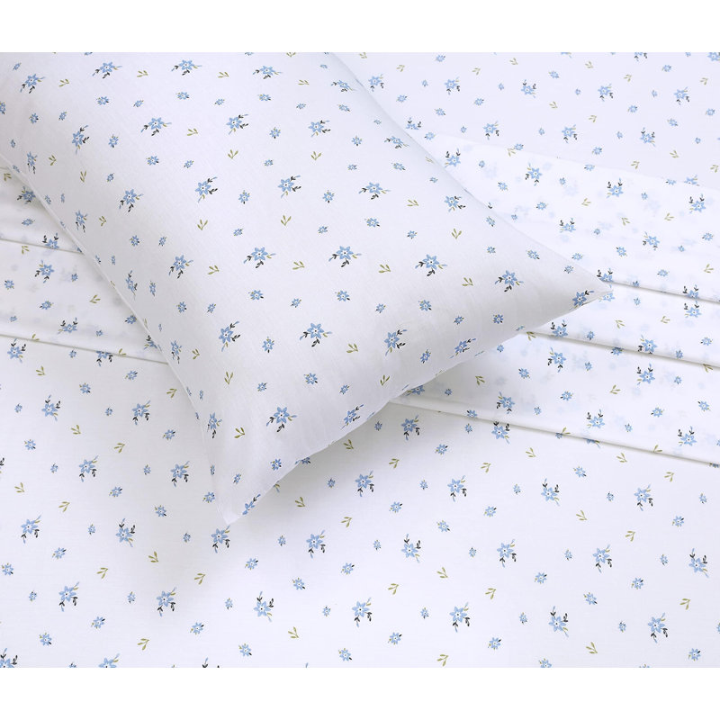 100% Cotton Sheets Sets Soft Crispy Percale Cooling Sheets 16 Inch Deep Pocket Bed Sheets, King Sheet Set with 2 Pillowcase