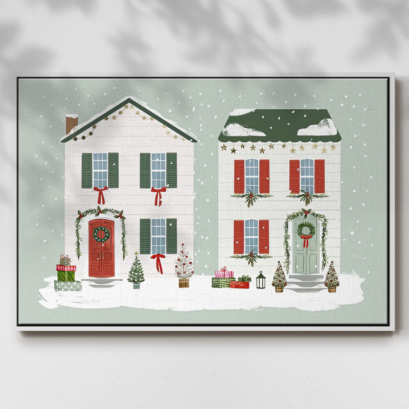 Porte d'entrée festive, collection A, H 27 po x l 41 po x P 1,5 po, Cadre blanc