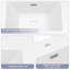 Meuble-lavabo double 84 po avec lavabos intégrés en résine et chêne naturel 84 po-130131199