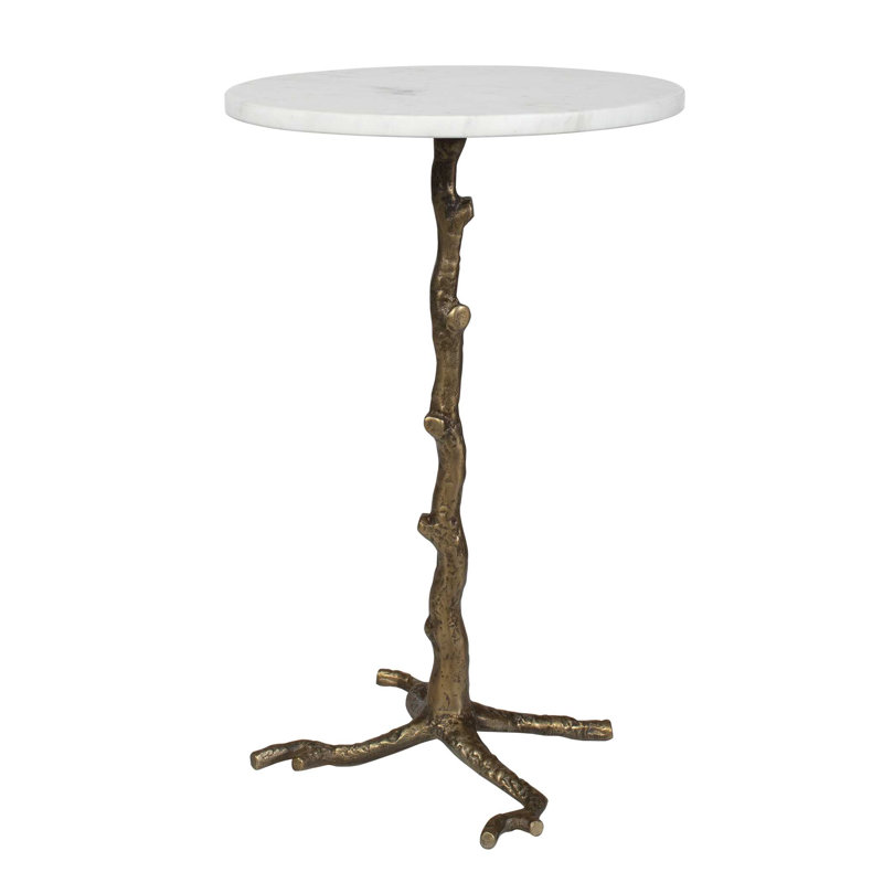 Uttermost Calais White Marble Accent Table