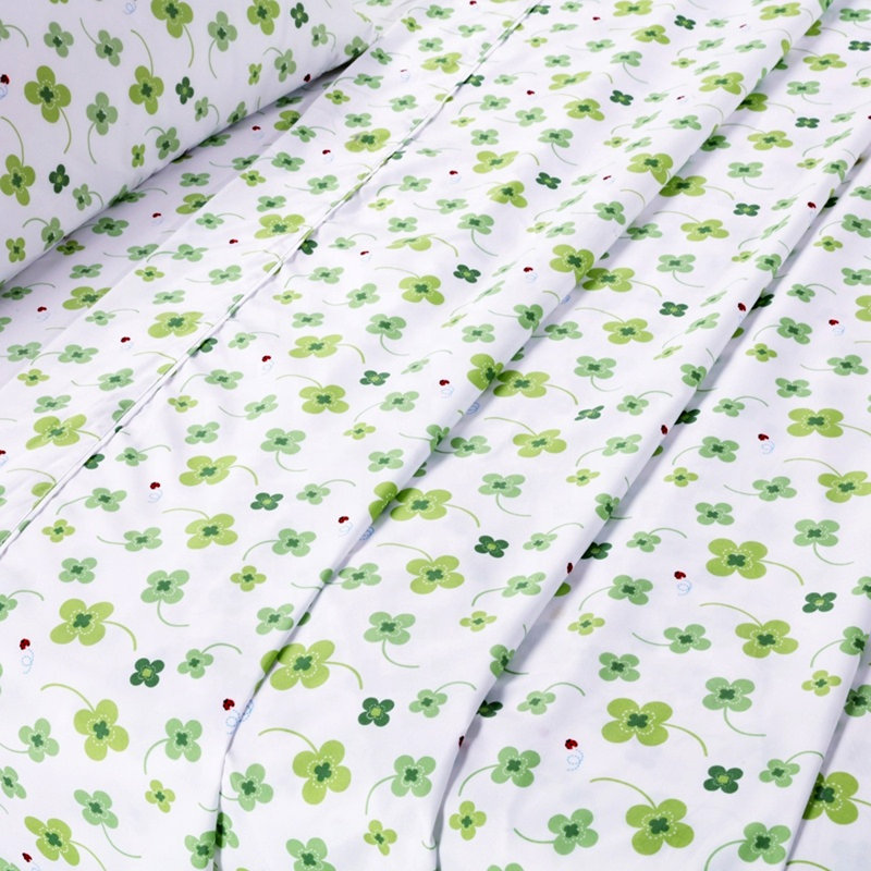 Premium Microfiber Floral Sheet Set, Queen Sheet Set + 1 Fitted Sheet + 4 Pillowcases