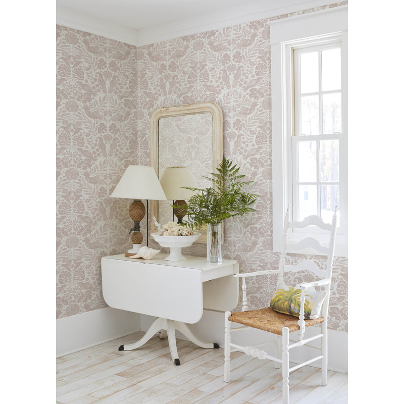 Nestle Floral Wallpaper Roll, Pink