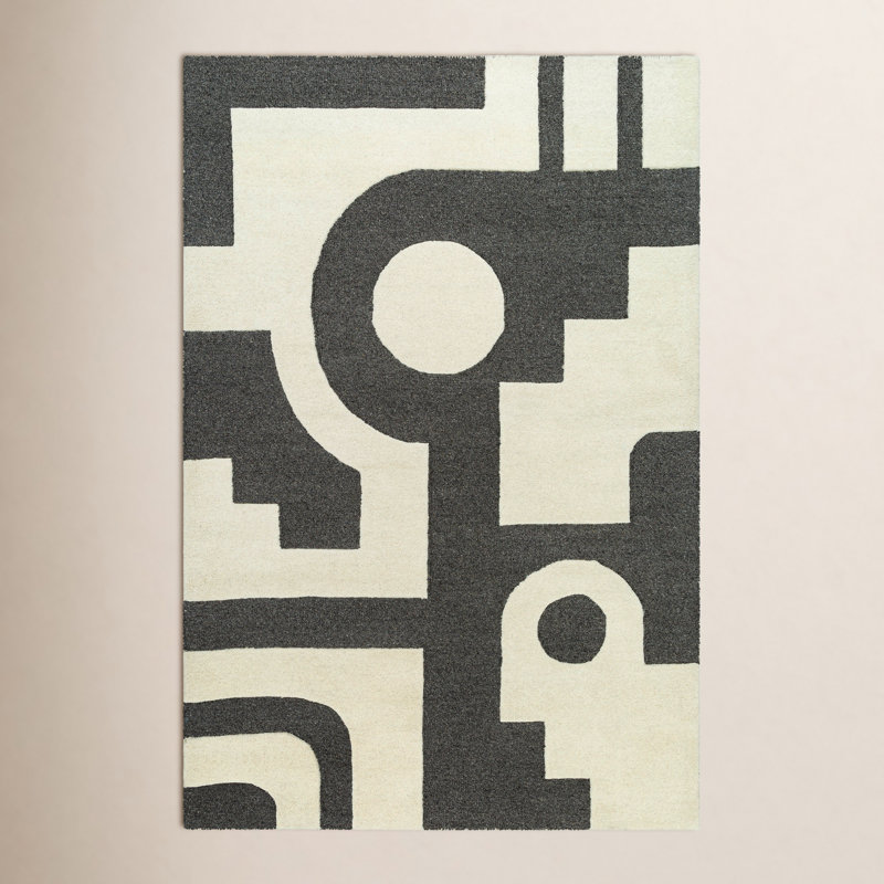 Rino Wool Abstract Indoor Rug, Rectangle 9' x 12'