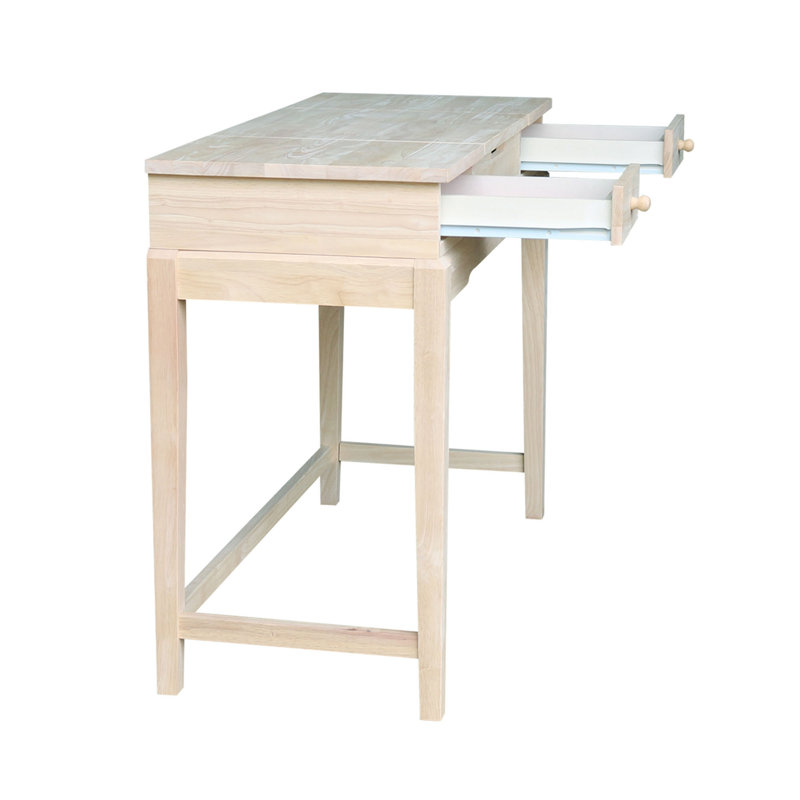 Coiffeuse en bois massif avec miroir Andalusia, Brut